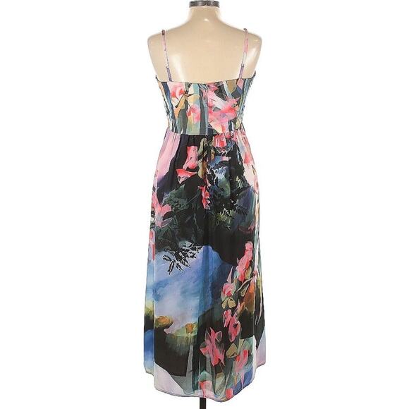 Anthropologie Corey Lynn Calter Multicolor Flowy Cocktail Formal Dress Sz 10 EUC - Picture 2 of 2